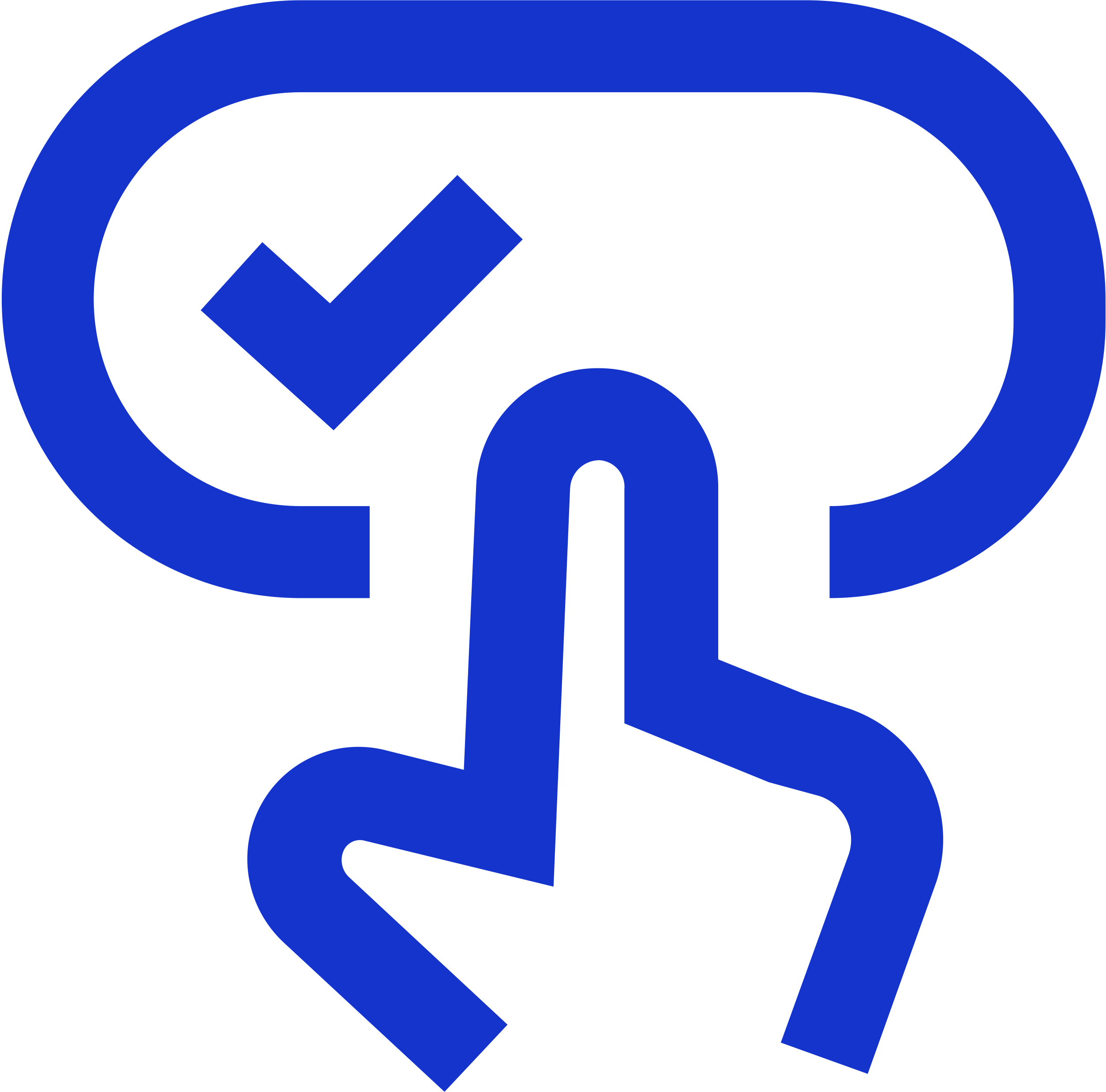 Blue globe icon representing global connectivity.